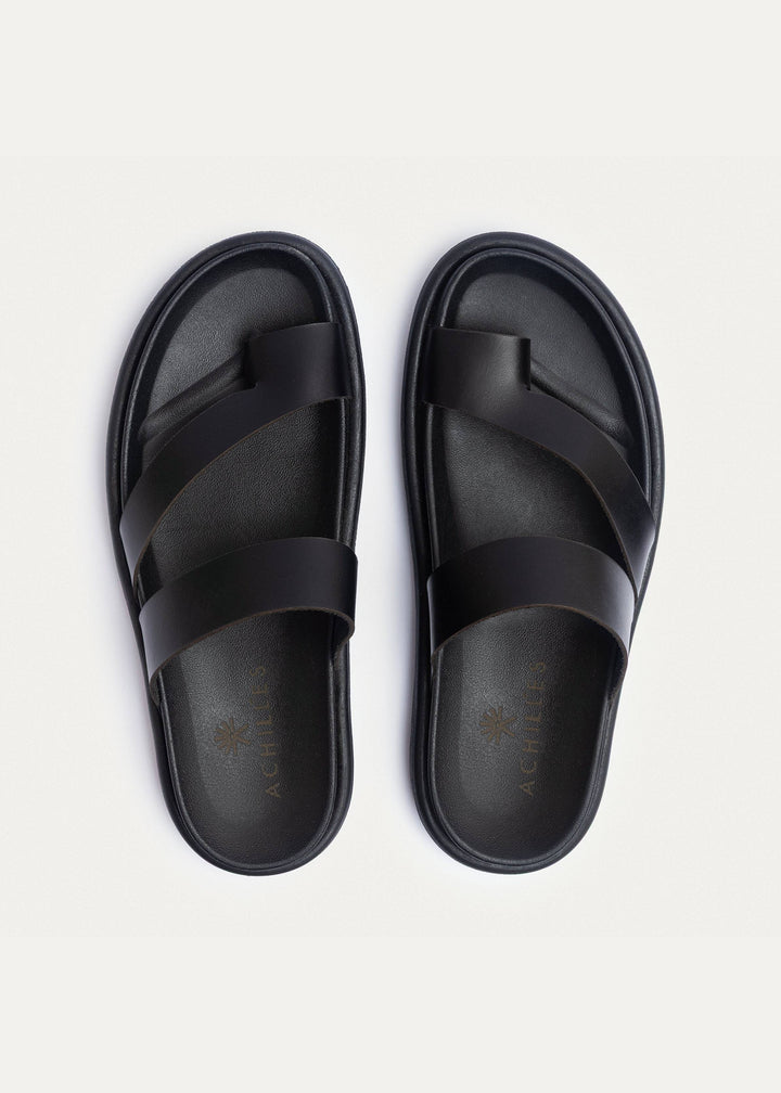 Achilles | Atlas Classic Double Strap Slides - Black