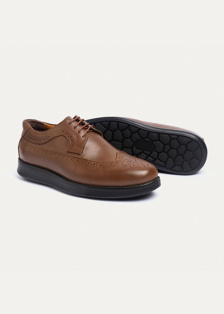 Hermes Wingtip Oxford | Tan Brown