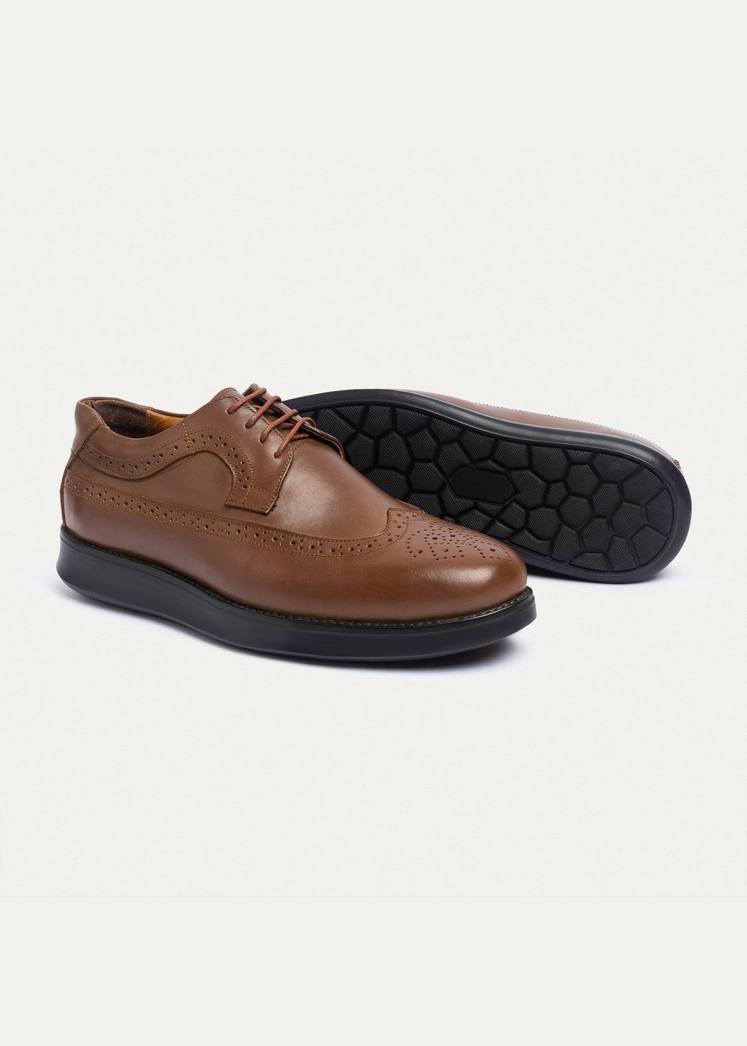 Achilles | Hermes Wingtip Oxford - Tan Brown