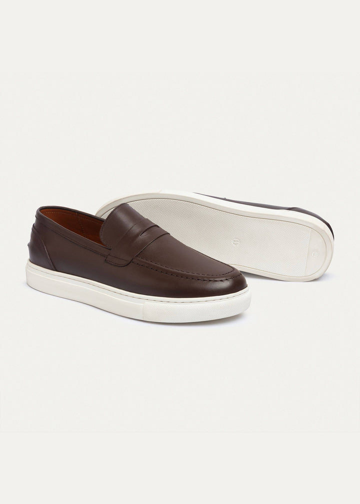 Achilles | The Urban Luxe Slip-On Loafers - Brown