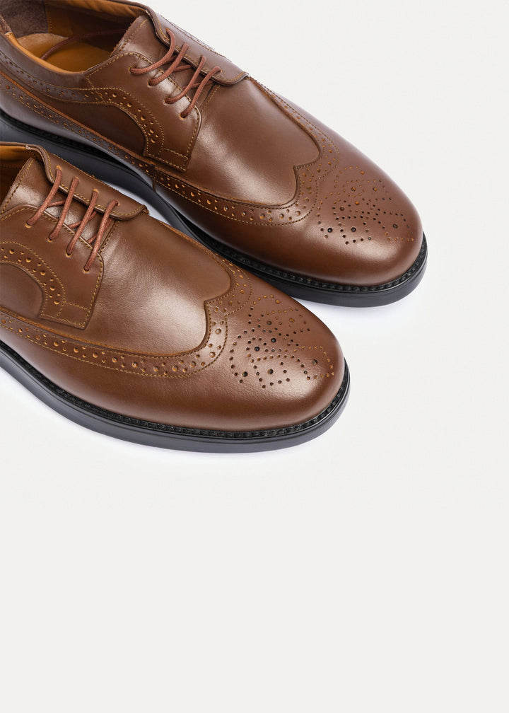 Achilles | Hermes Wingtip Oxford - Tan Brown