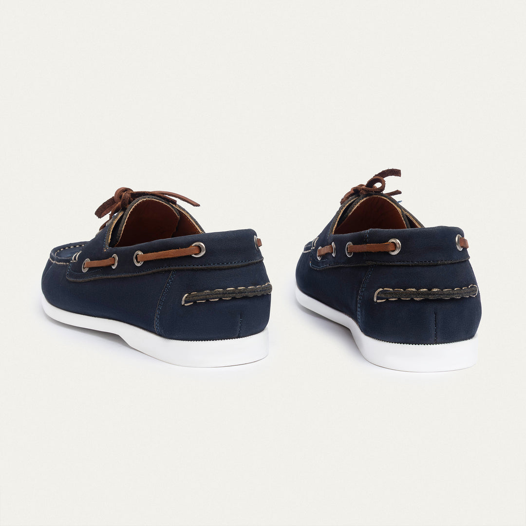 Achilles | Harbor Men’s Leather Boat Shoes - Classic Navy