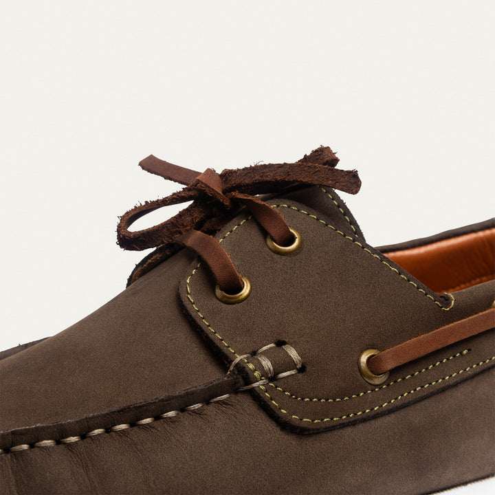 Harbor Men’s Leather Boat Shoes | Espresso Brown