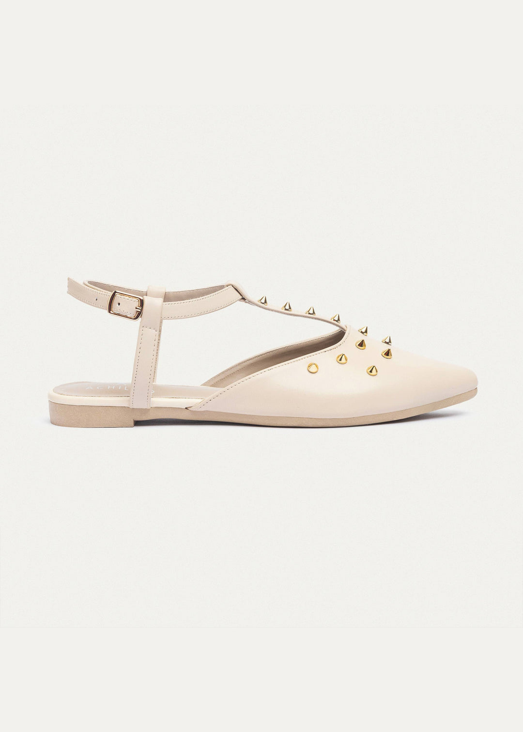 Achilles | Star Stud ankle strap sandals - Beige