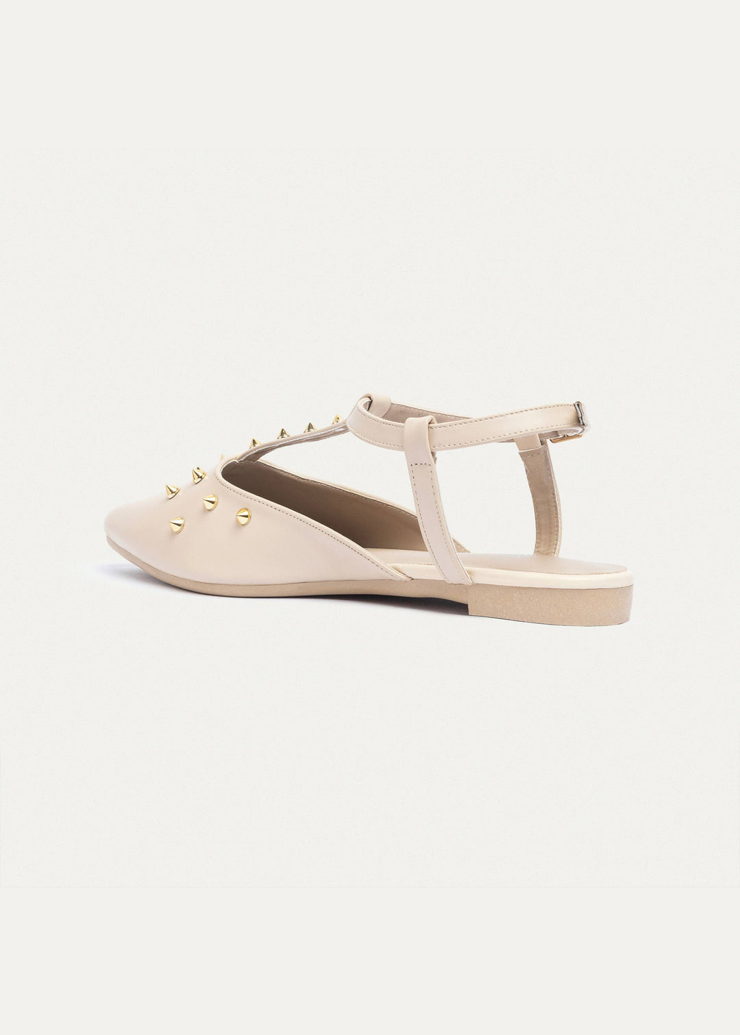 Achilles | Star Stud ankle strap sandals - Beige