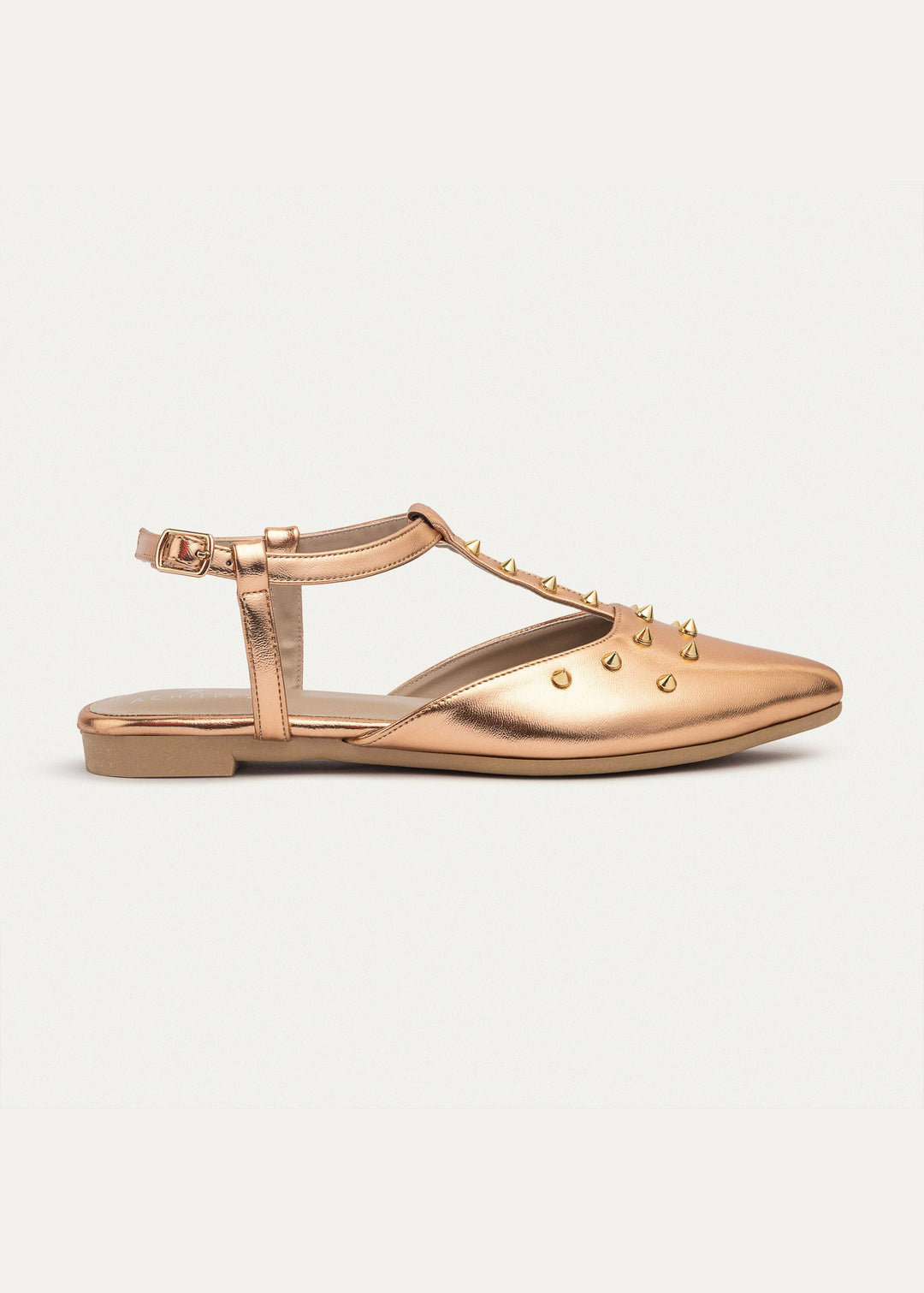 Achilles | Star Stud ankle strap sandals - Rose Gold