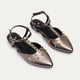 Star Stud ankle strap sandals | Bronze Gray