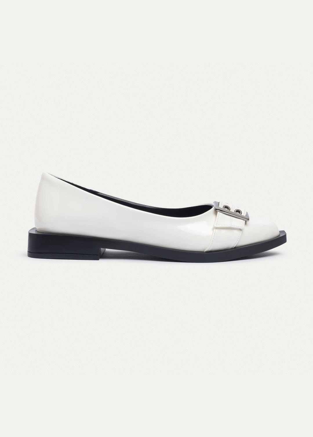 Achilles | Buckled Pointed Loafers - White