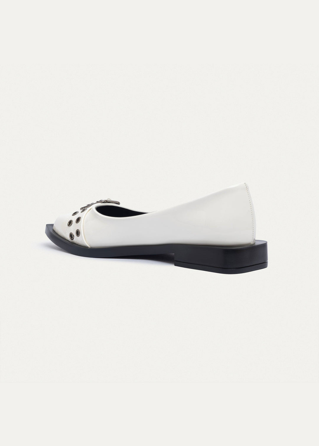 Achilles | Buckled Pointed Loafers - White