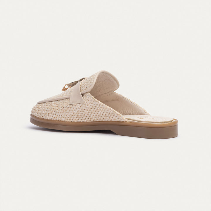 The Riviera Mules | Woven Beige