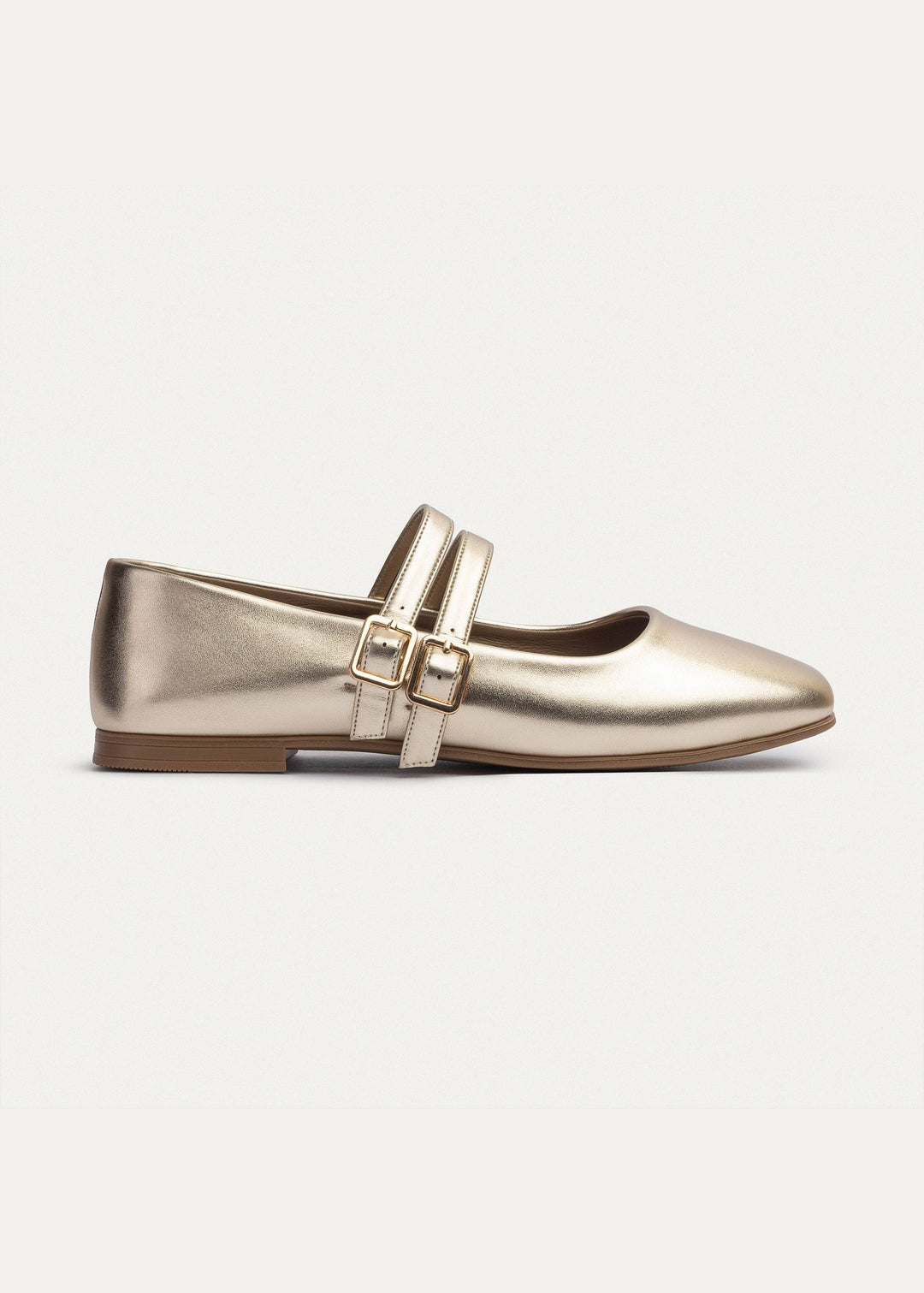 Achilles | Milan Double Strap Mary Jane Flats - Gold