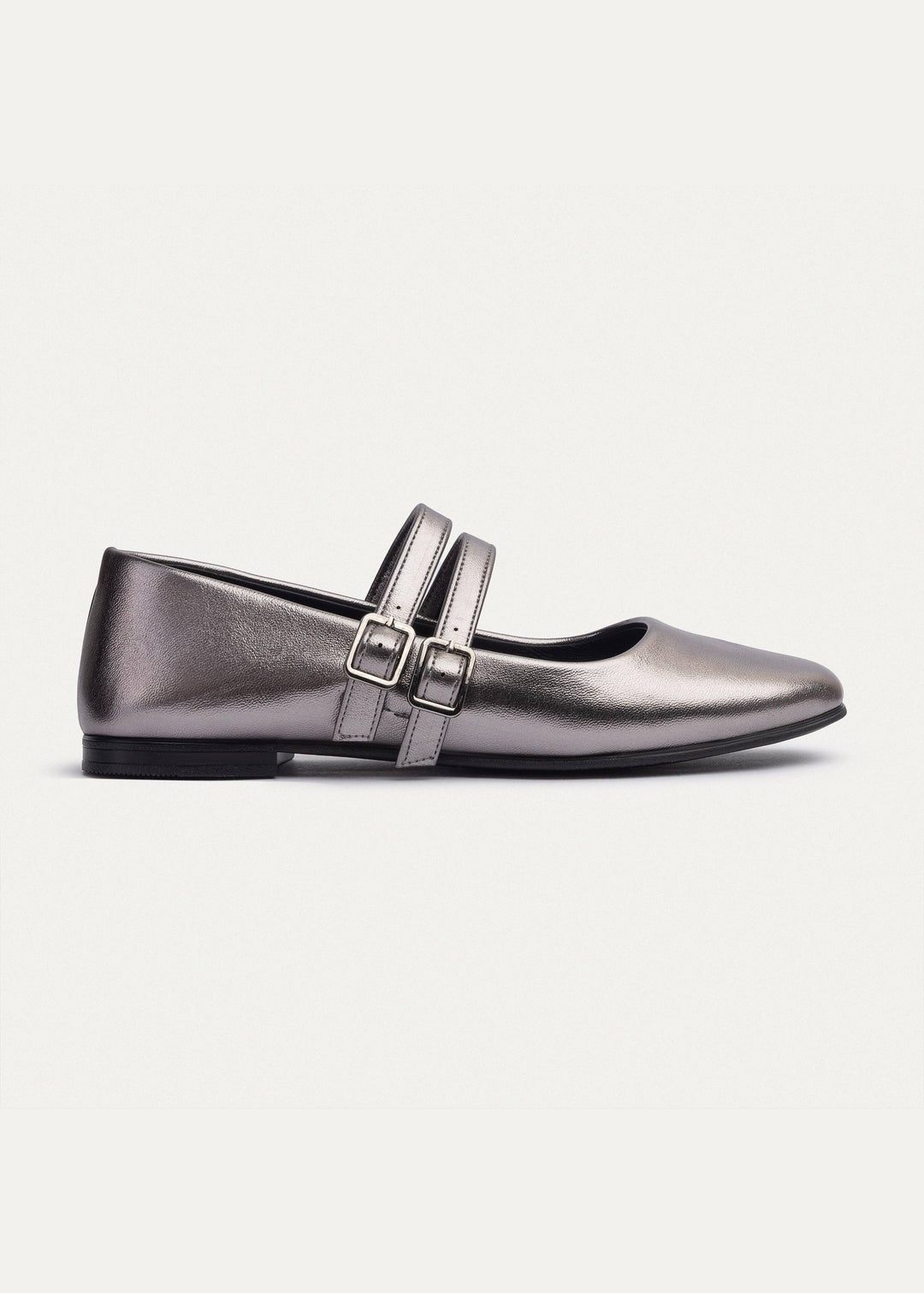 Achilles | Milan Double Strap Mary Jane Flats - Bronze Gray