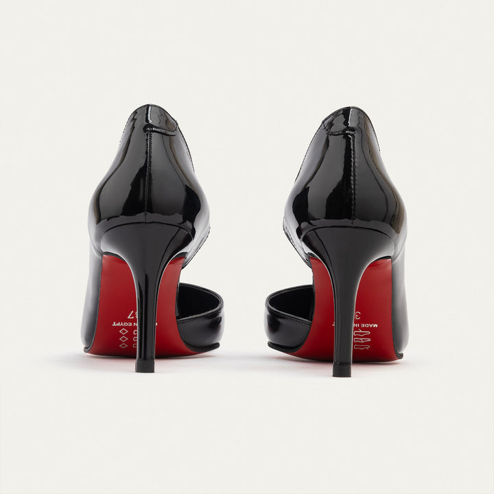 Achilles| Cut-Out Stiletto Heels - Black