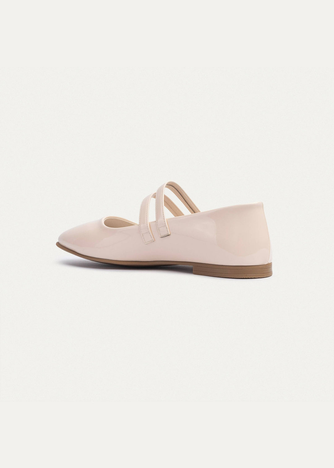 Achilles | Milan Double Flats Mary Jane Flats - Patent Beige
