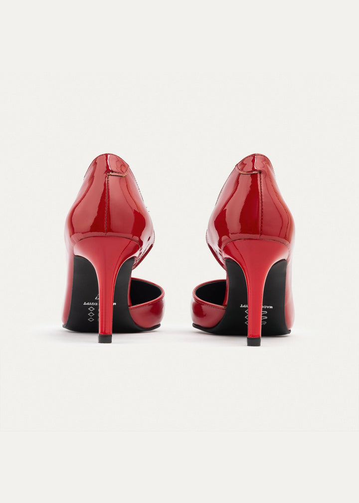 Achilles| Cut-Out Stiletto Heels - Scarlet Red