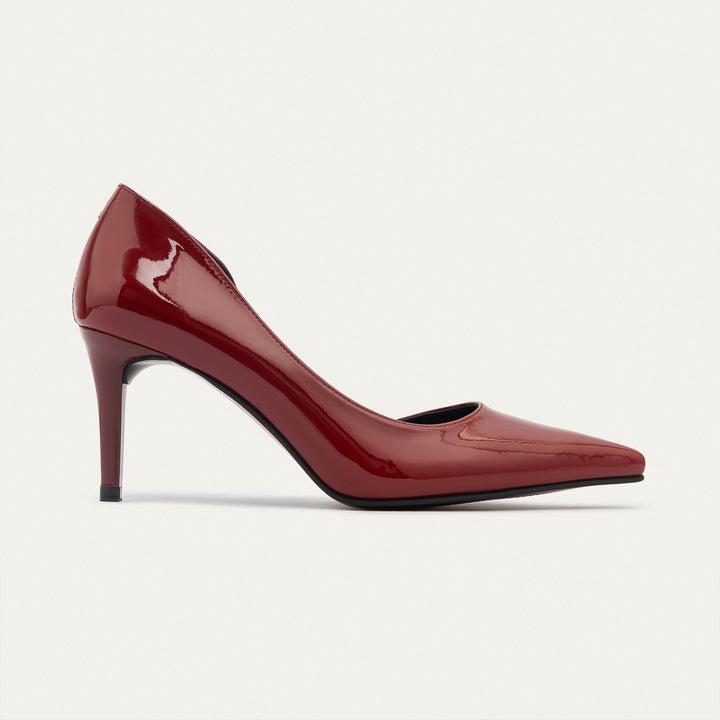 Achilles| Cut-Out Stiletto Heels - Burgundy