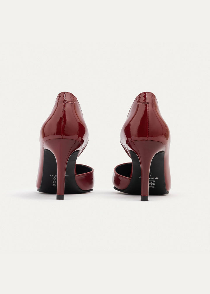 Achilles| Cut-Out Stiletto Heels - Burgundy