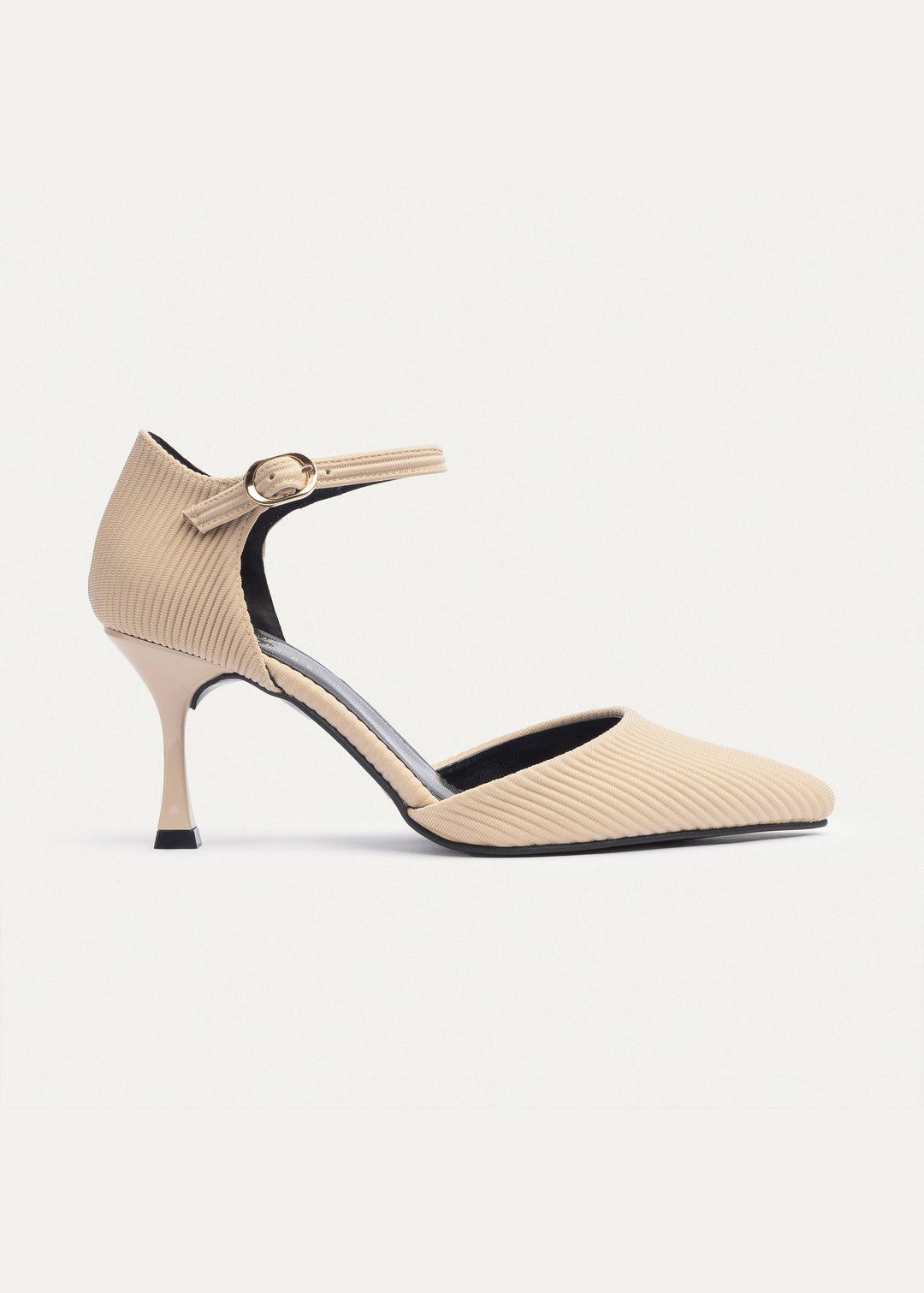 Achilles| Liana Patent Pointed Heels - Ripped Beige