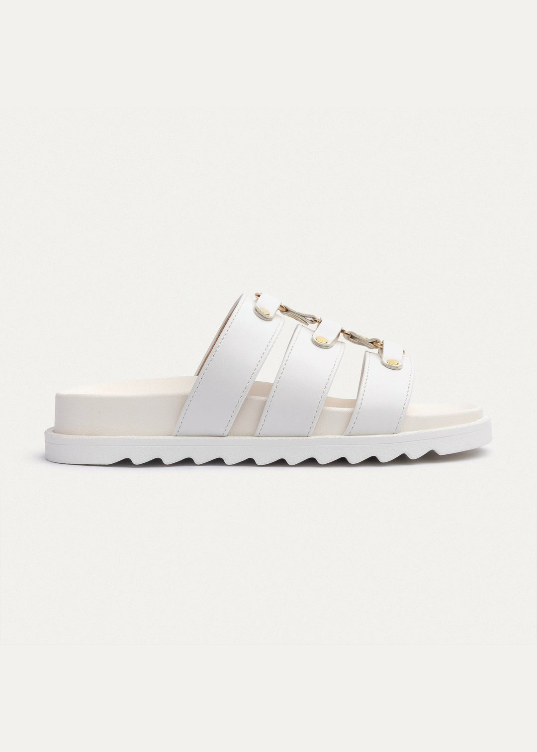 Achilles | Athena Buckle Slides - White