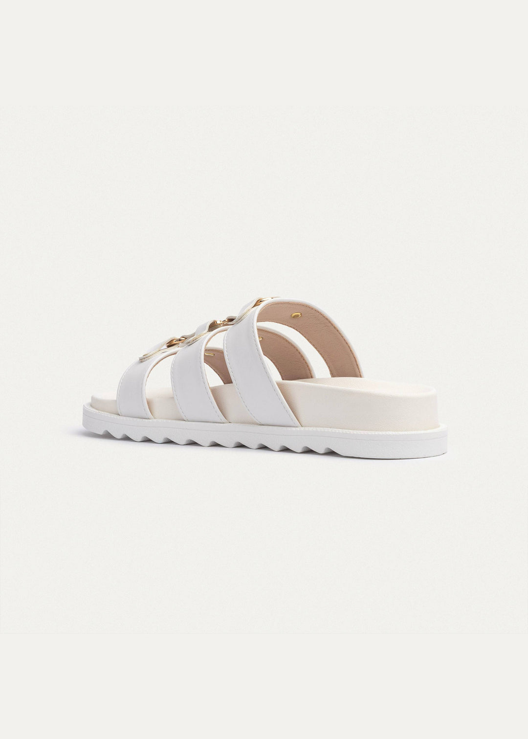 Achilles | Athena Buckle Slides - White