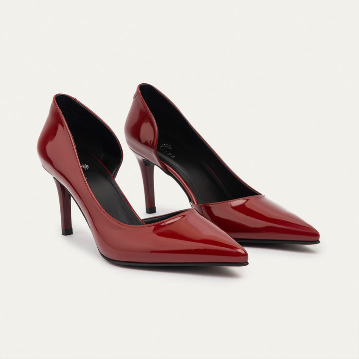 Achilles| Cut-Out Stiletto Heels - Burgundy
