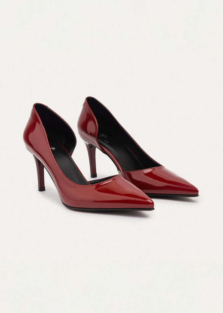 Cut-Out Stiletto Heels | Burgundy