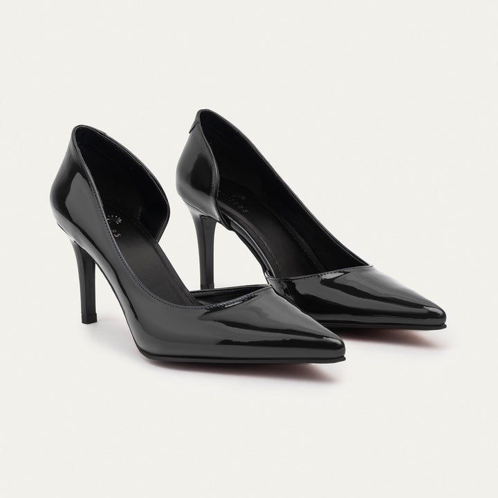 Achilles| Cut-Out Stiletto Heels - Black