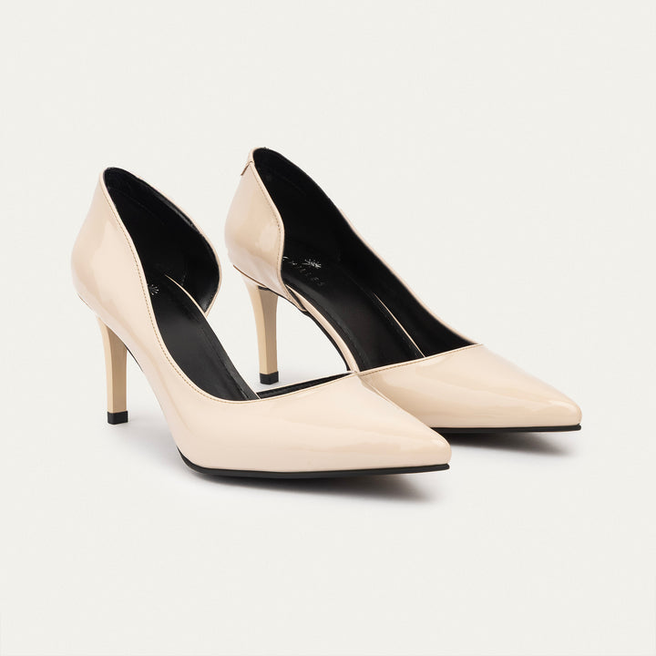 Achilles| Cut-Out Stiletto Heels - Beige
