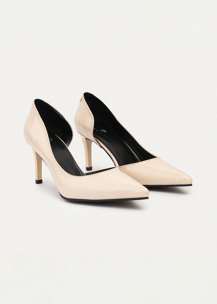 Cut-Out Stiletto Heels | Beige