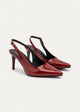 Slingback Pointed Heels | Burgundy