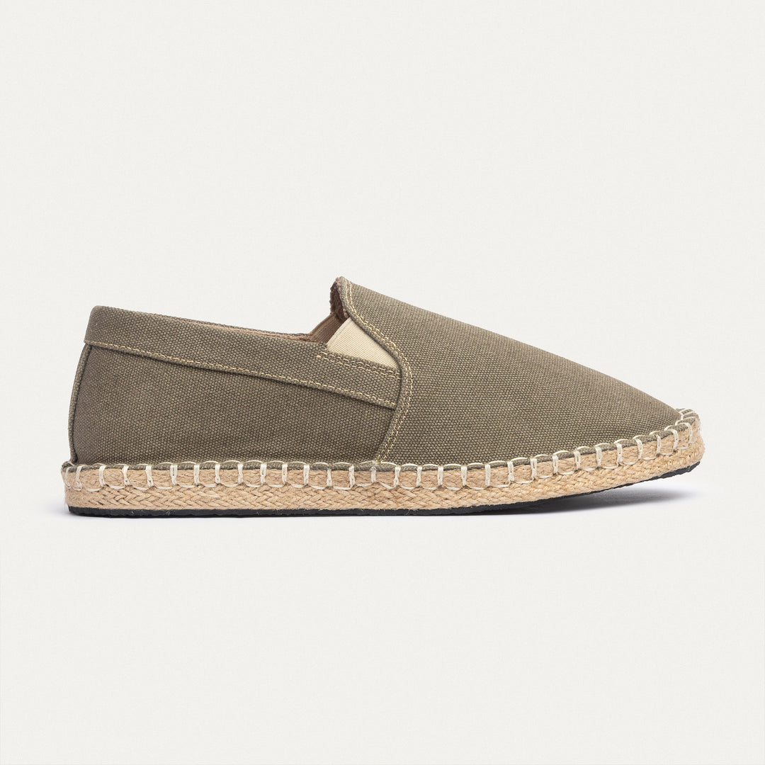 Achilles | Men's Espadrille Canvas Edition - Washed Olive Green