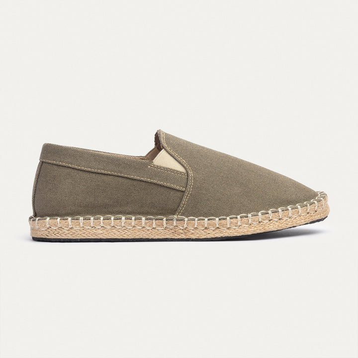 Achilles | Men's Espadrille Canvas Edition - Washed Olive Green