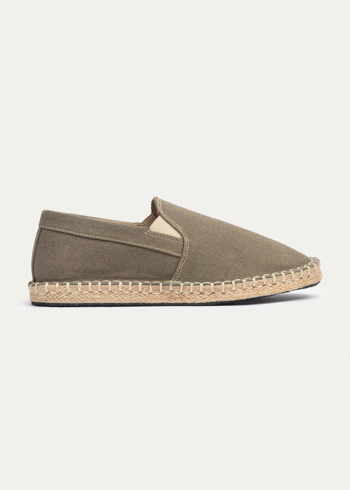 Achilles | Men's Espadrille Canvas Edition - Washed Olive Green