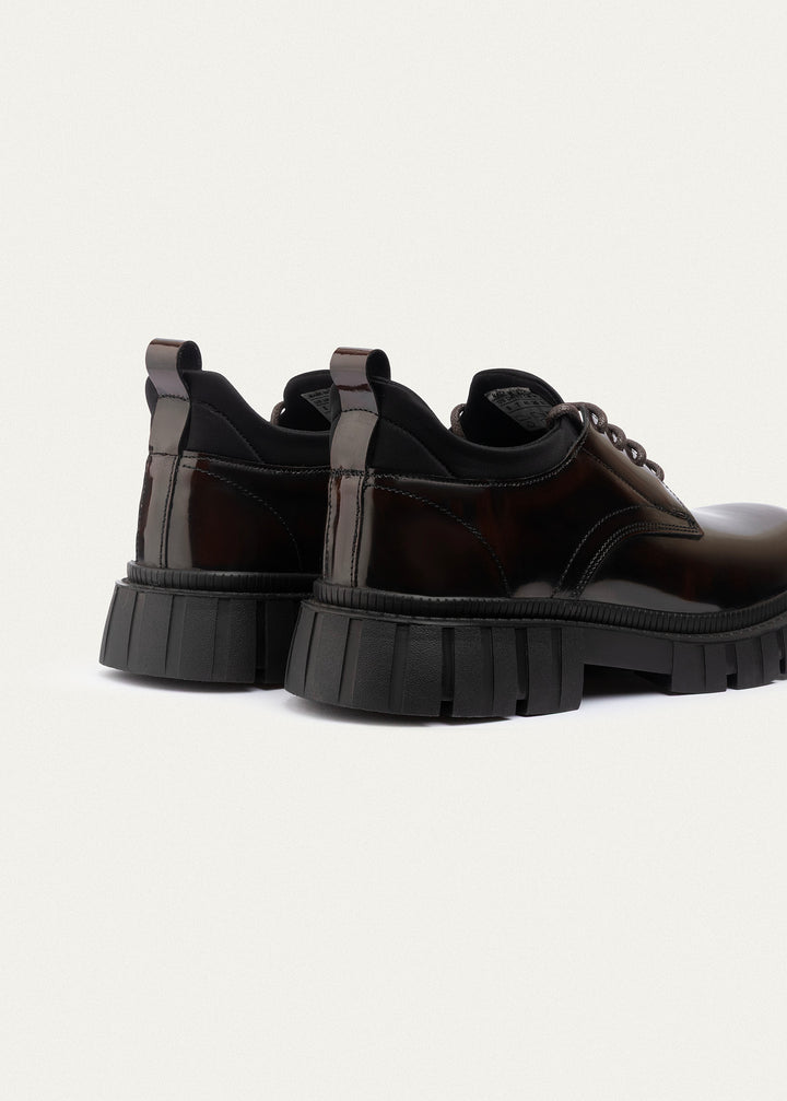 Urban Chunk Lace Shoes Patent Leather | Brown