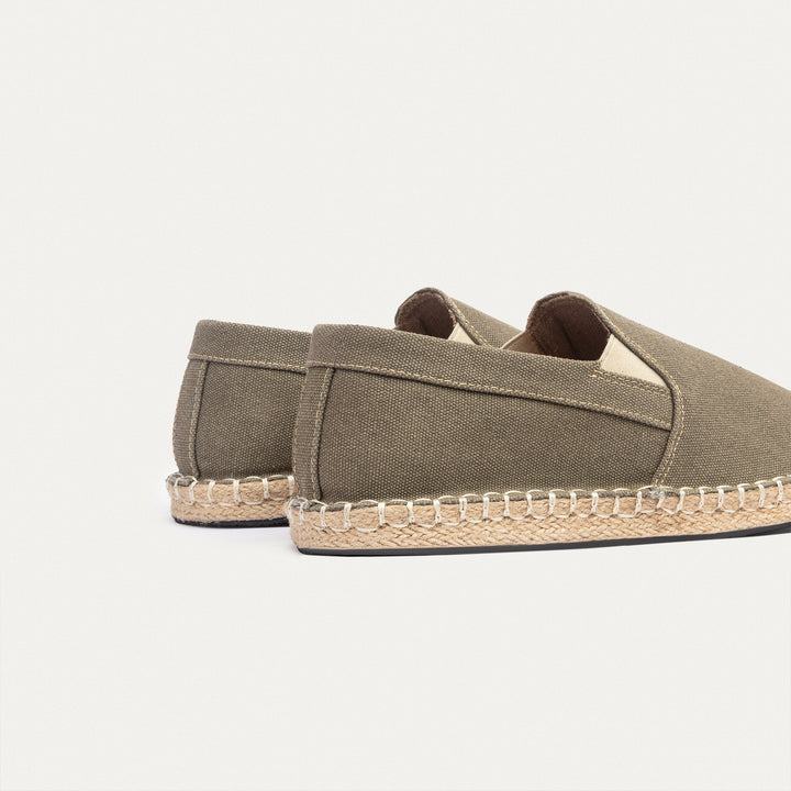 Achilles | Men's Espadrille Canvas Edition - Washed Olive Green