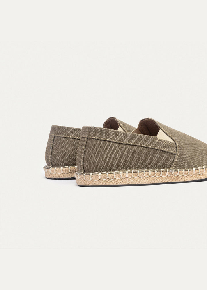 Achilles | Men's Espadrille Canvas Edition - Washed Olive Green