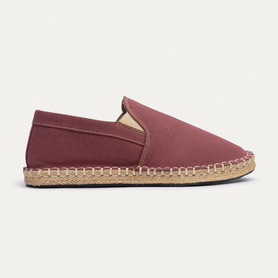 Achilles | Men's Espadrille Canvas Edition - Burgundy