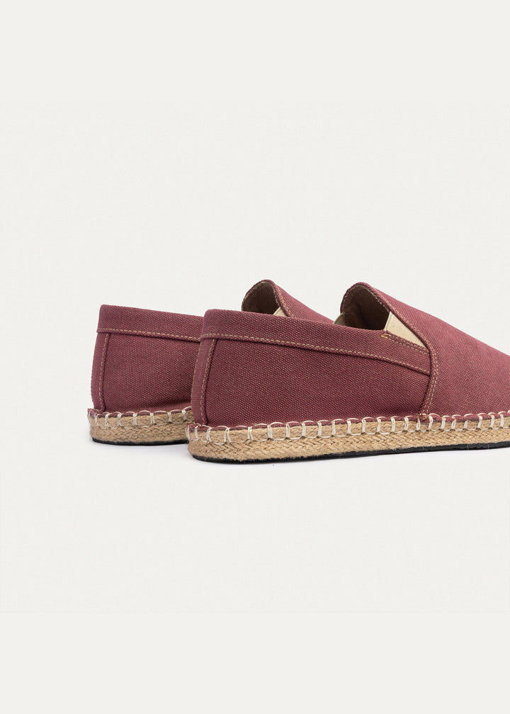 Achilles | Men's Espadrille Canvas Edition - Burgundy