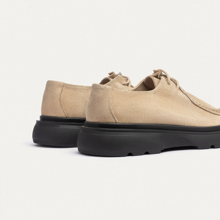 Contour Comfort Moc-Toe Lace-Up Shoe | Beige