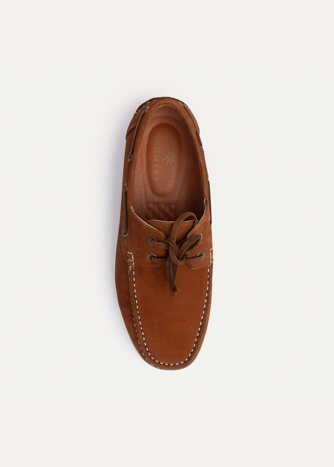 Achilles | Harbor Men’s Leather Boat Shoes - Cinnamon
