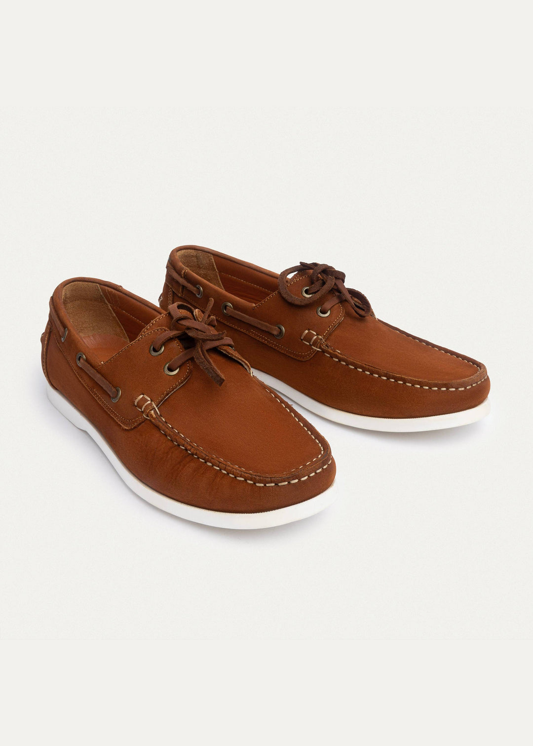 Achilles | Harbor Men’s Leather Boat Shoes - Cinnamon