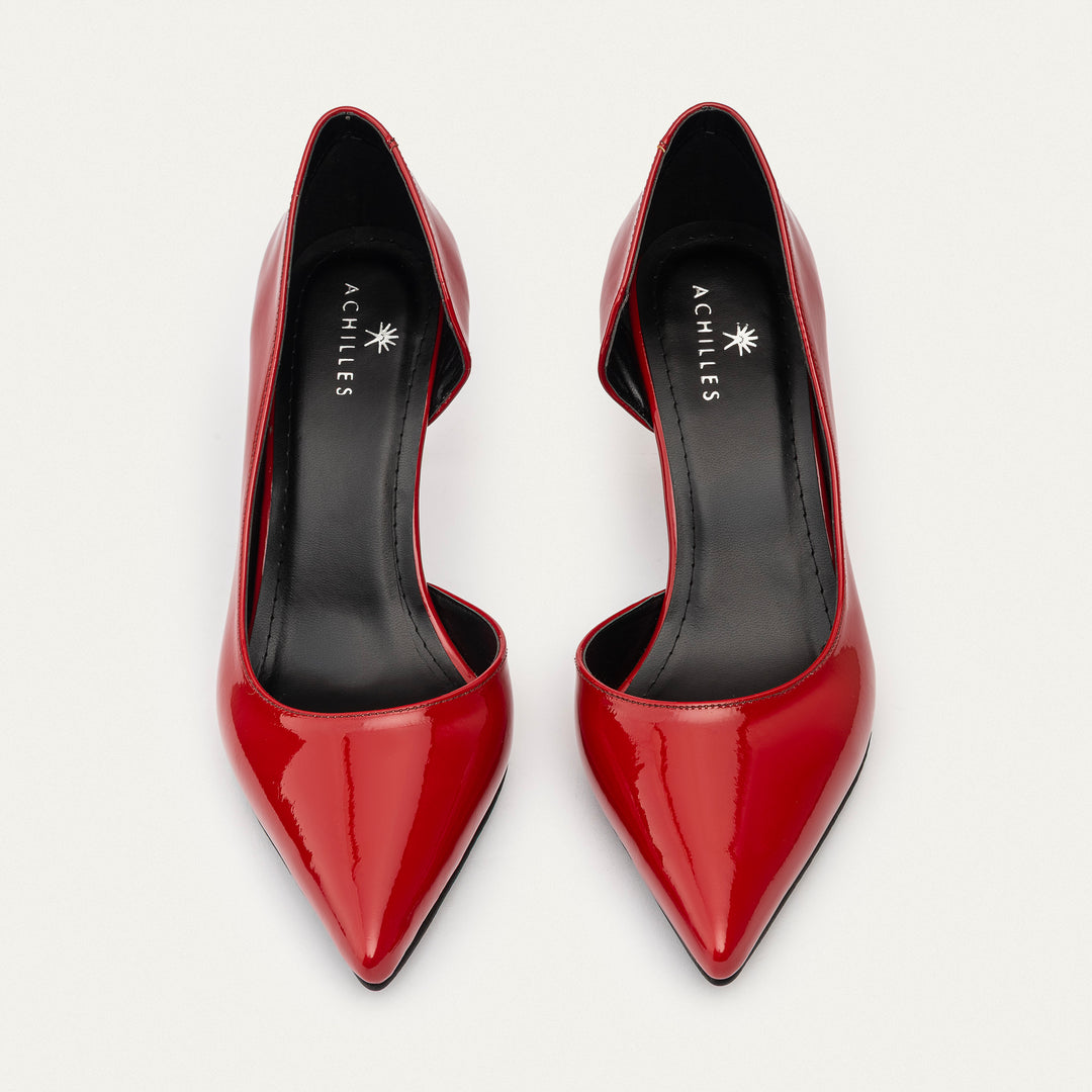Achilles| Cut-Out Stiletto Heels - Scarlet Red