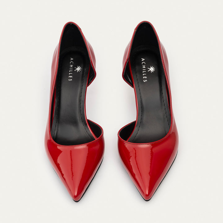 Achilles| Cut-Out Stiletto Heels - Scarlet Red