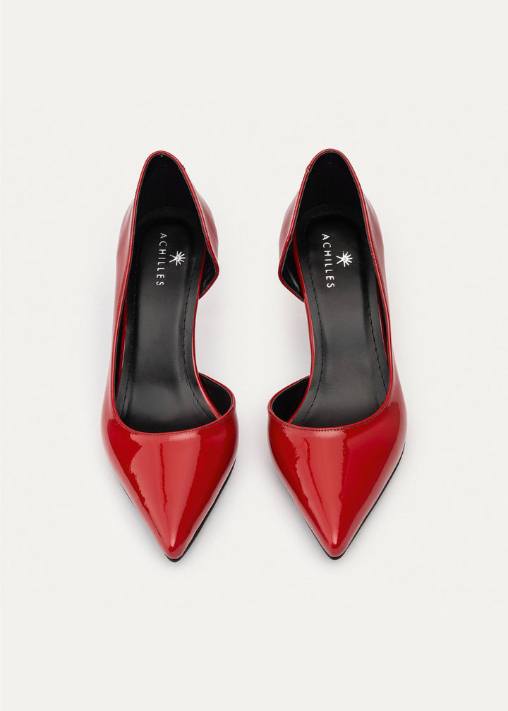 Cut-Out Stiletto Heels | Scarlet Red