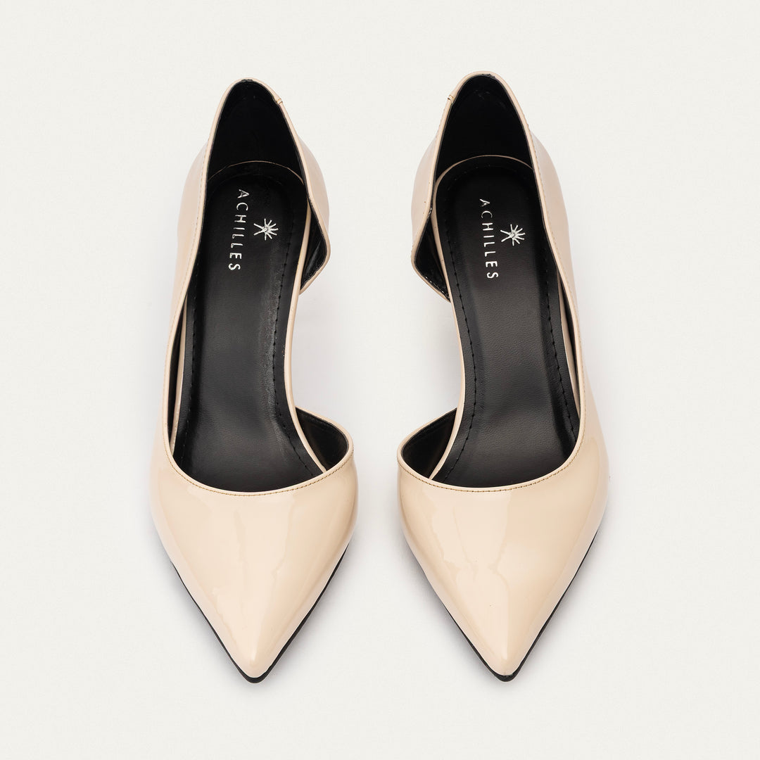 Achilles| Cut-Out Stiletto Heels - Beige