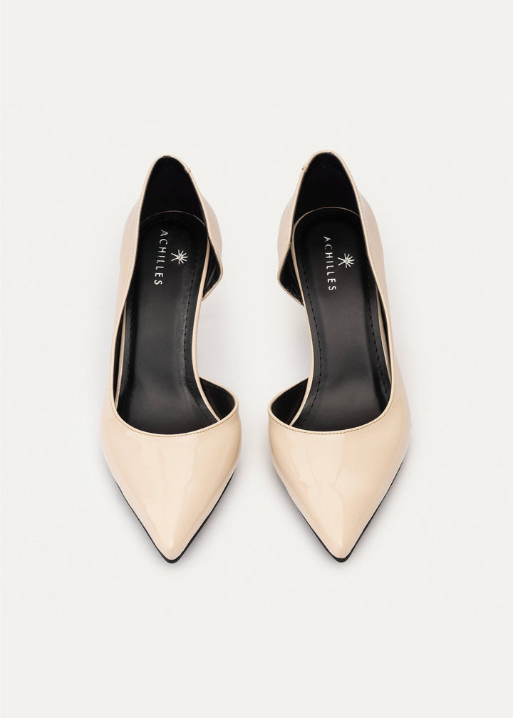 Cut-Out Stiletto Heels | Beige
