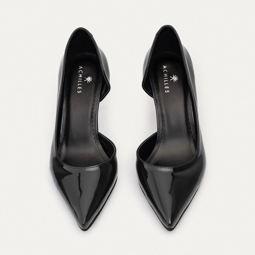 Achilles| Cut-Out Stiletto Heels - Navy Blue