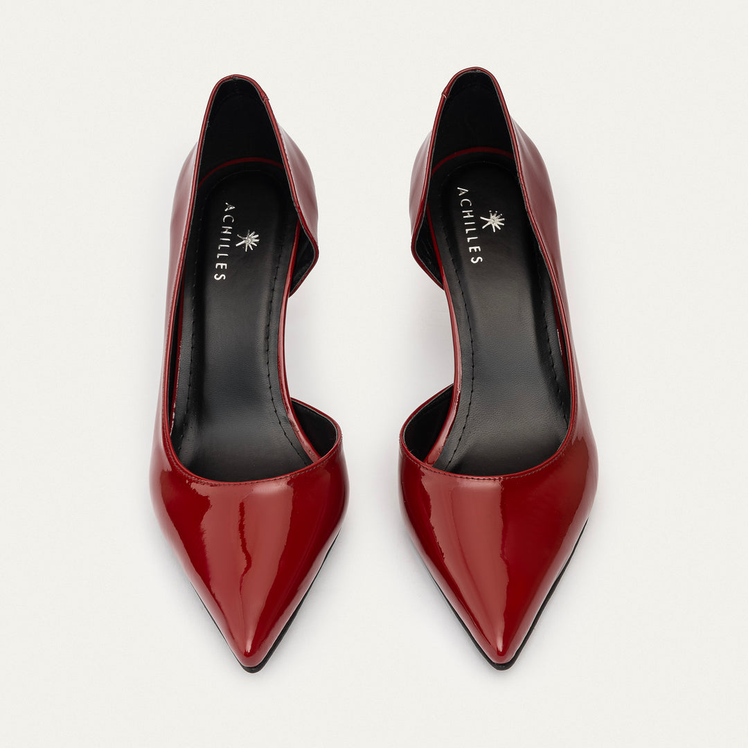 Achilles| Cut-Out Stiletto Heels - Burgundy