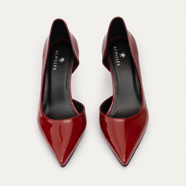 Achilles| Cut-Out Stiletto Heels - Burgundy