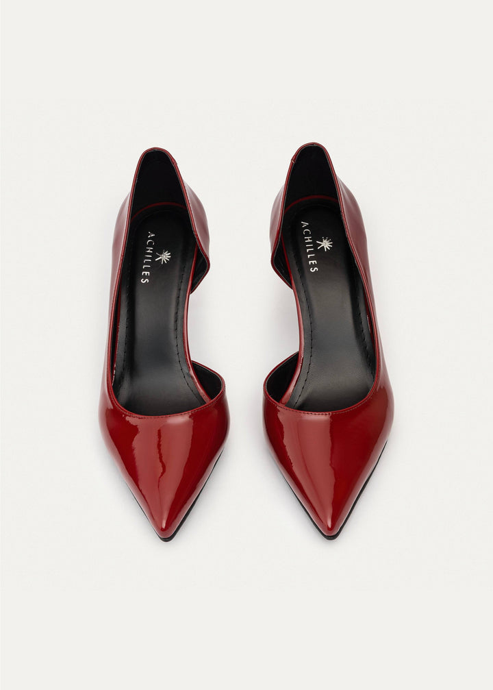 Cut-Out Stiletto Heels | Burgundy